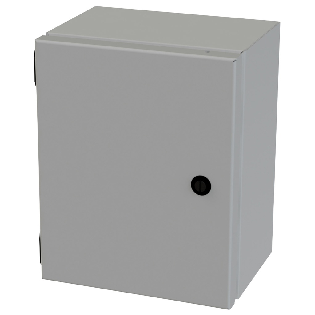 NEMA 3R, 4, 12 Junction Box, Wallmount, 10" H x 8" W x 6" D, Carbon Steel, Powder Coat gray