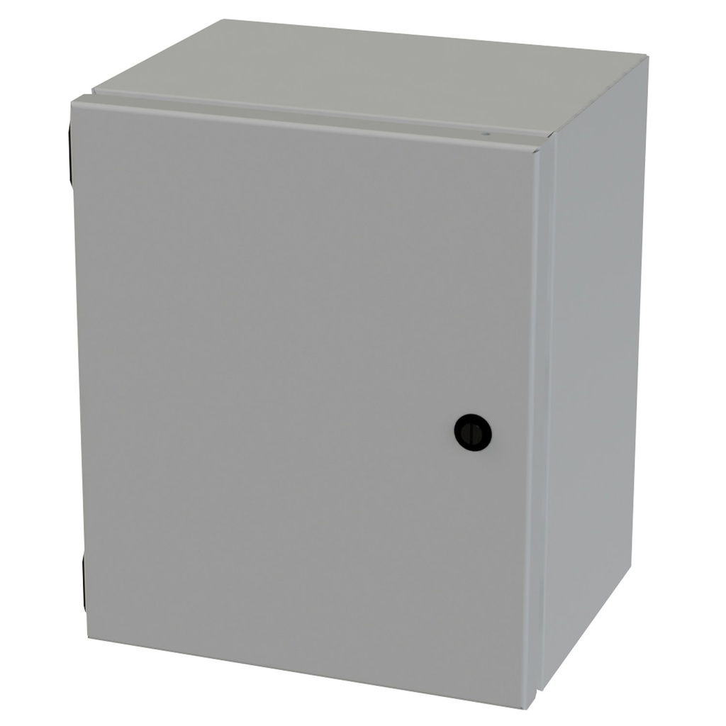 NEMA 3R, 4, 12 Junction Box, Wallmount, 12" H x 10" W x 8" D, Carbon Steel, Powder Coat gray