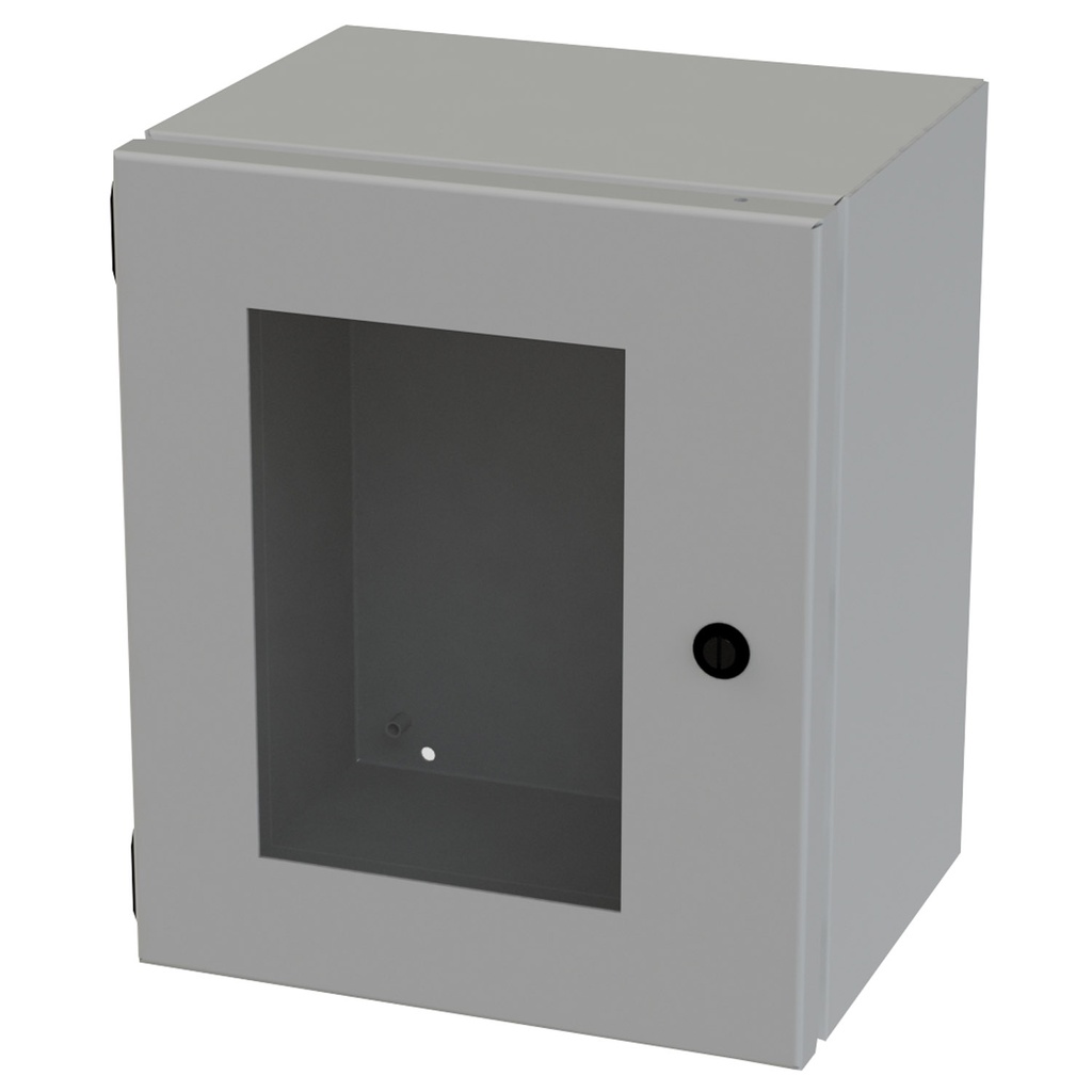 NEMA 3R, 4, 12 Junction Box, Wallmount, 12" H x 10" W x 8" D, Carbon Steel, Powder Coat gray