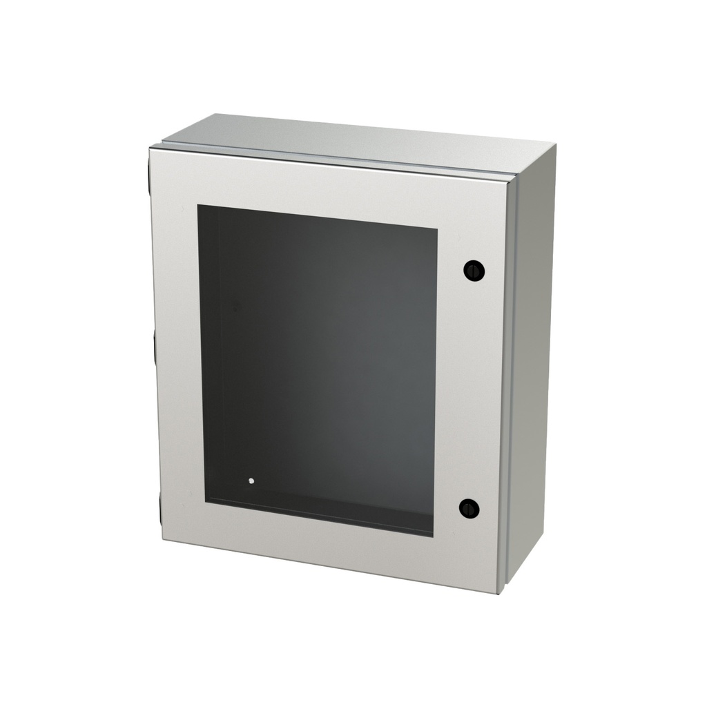 NEMA 4X Junction Box, Wallmount, 16" H x 14" W x 6" D, 304 Stainless Steel