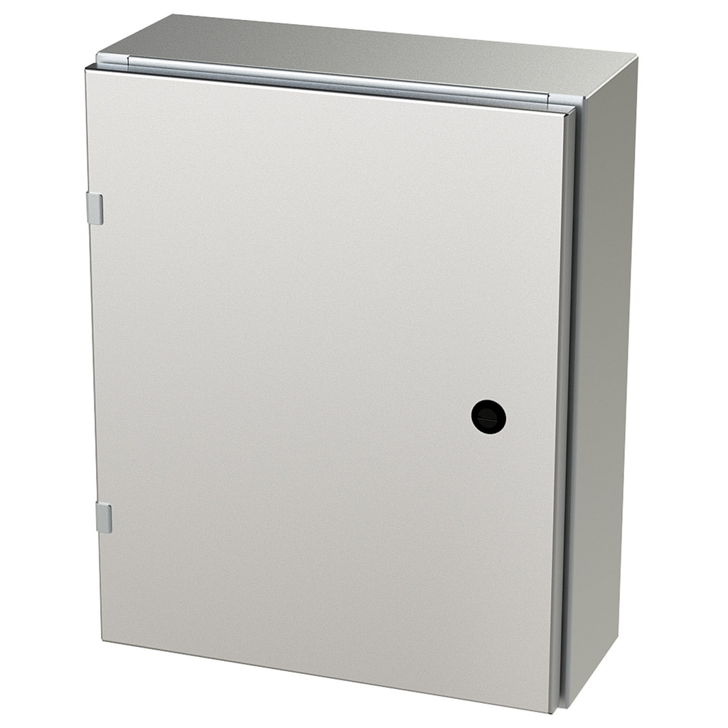 NEMA 4X Enclosure, Wallmount, 20" H x 16" W x 6" D, 304 Stainless Steel