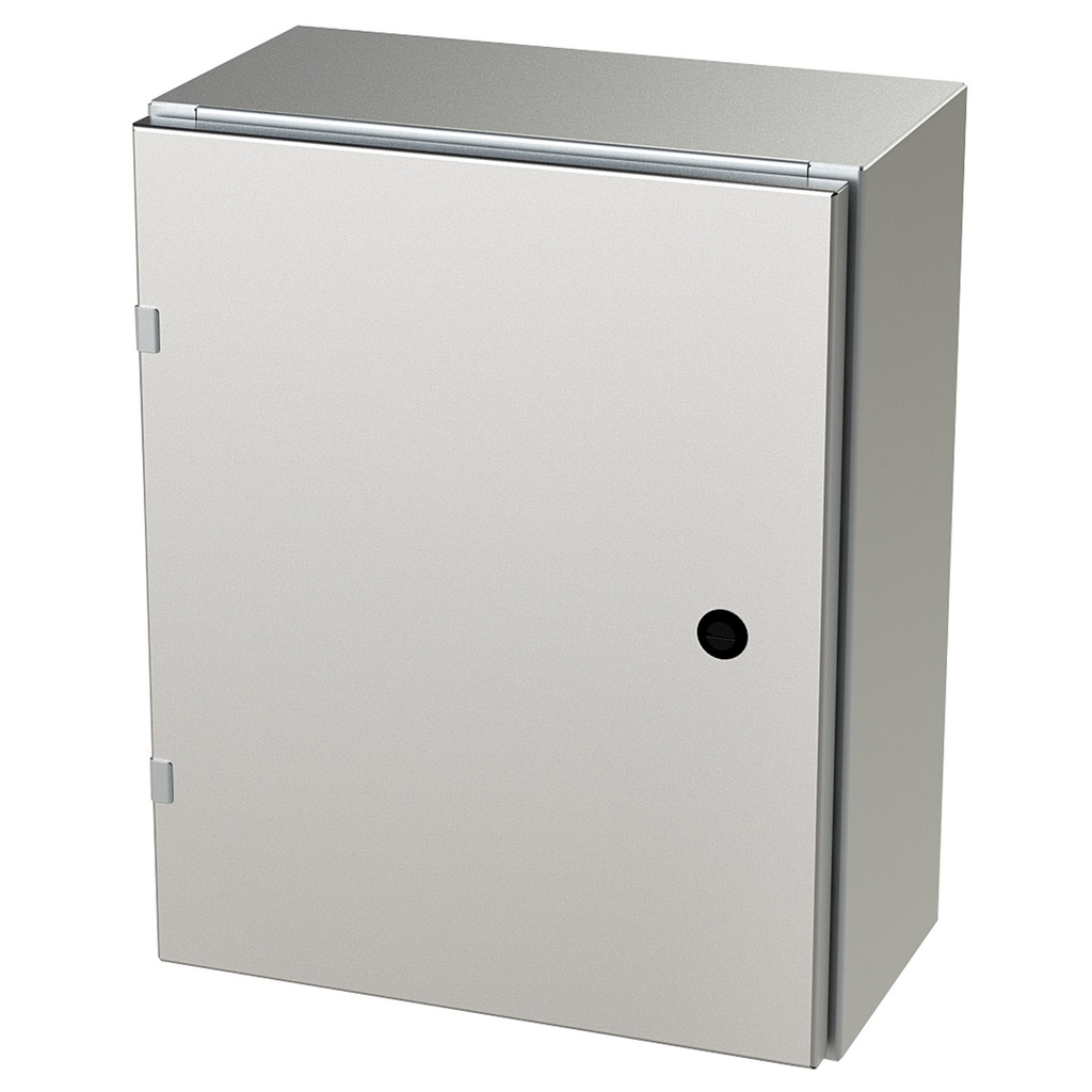 NEMA 4X Enclosure, Wallmount, 20" H x 16" W x 8" D, 304 Stainless Steel