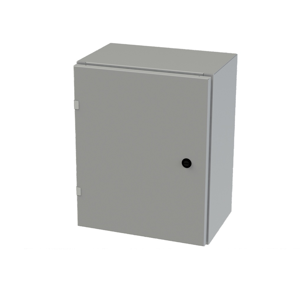 NEMA 3R, 4, 12 Enclosure, Wallmount, 20" H x 16" W x 10" D, Carbon Steel, Powder Coat gray, Heavy Duty