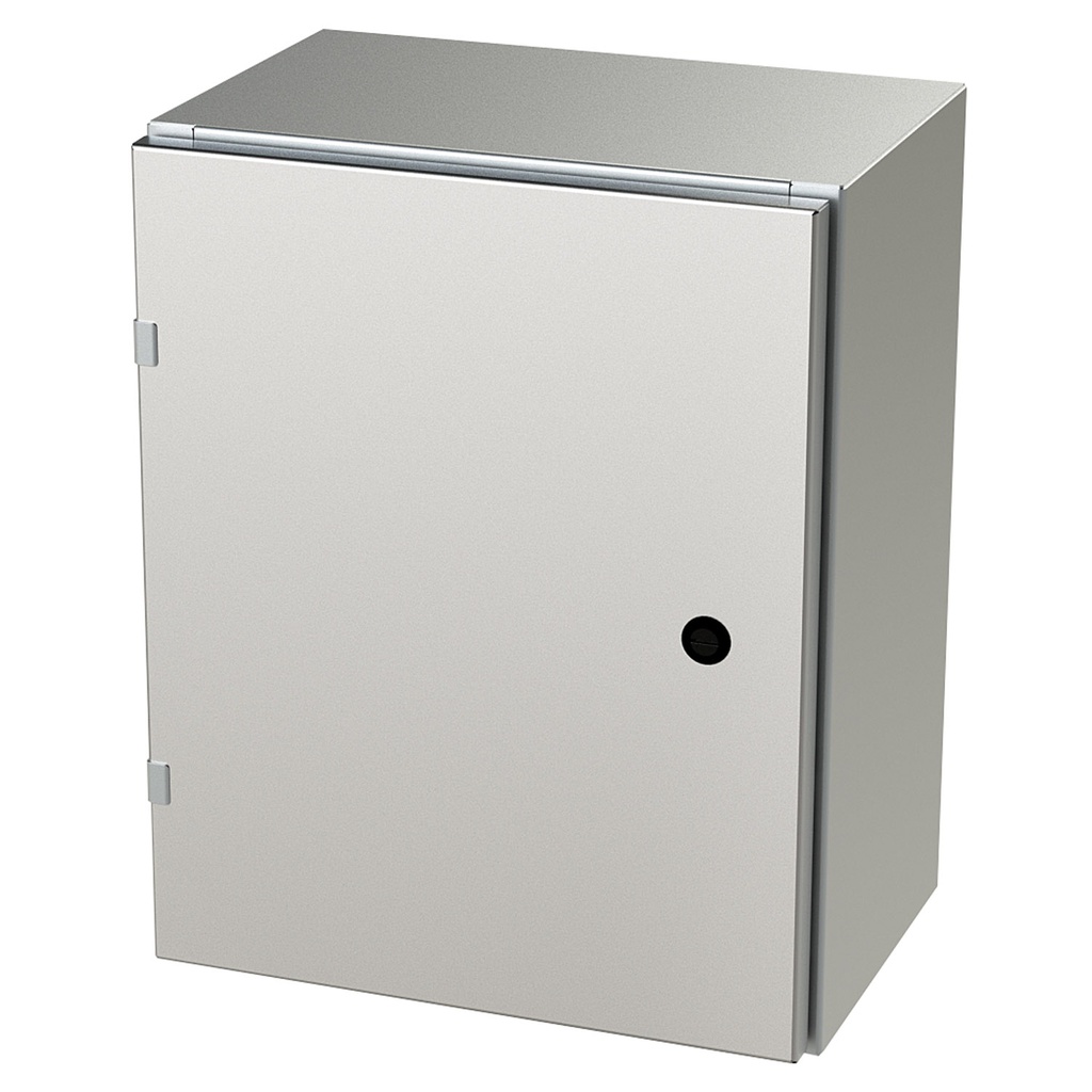 NEMA 4X Enclosure, Wallmount, 20" H x 16" W x 10" D, 304 Stainless Steel