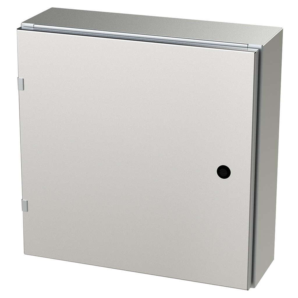 NEMA 4X Enclosure, Wallmount, 20" H x 20" W x 6" D, 304 Stainless Steel