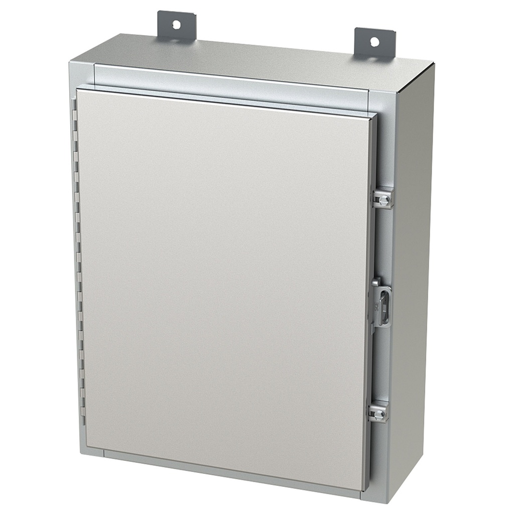 NEMA 4X Enclosure, Wallmount, 20" H x 16" W x 6" D, 304 Stainless Steel