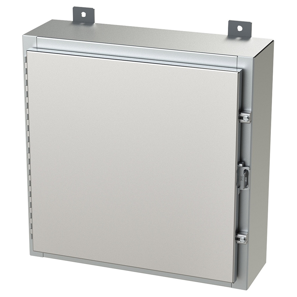 NEMA 4X Enclosure, Wallmount, 20" H x 20" W x 6" D, 304 Stainless Steel