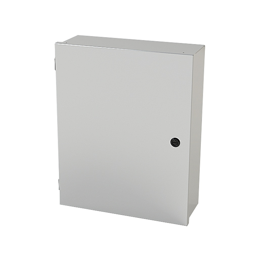 NEMA 1 Enclosure, Wallmount, 20" H x 16" W x 6" D, Carbon Steel, Powder Coat gray