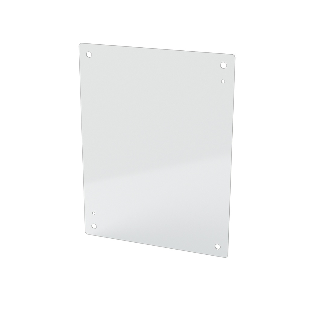 Enclosure Sub-Panel, 17" H x 13" W, Carbon Steel, Powder Coat White