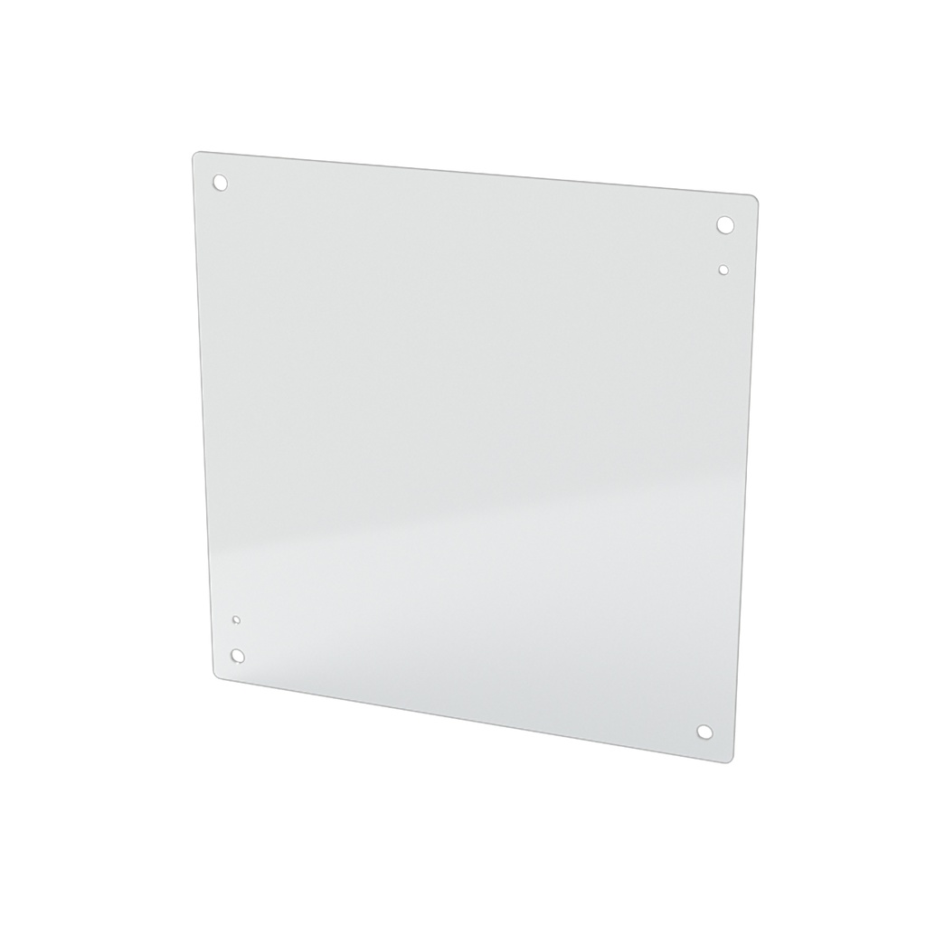 Enclosure Sub-Panel, 17" H x 17" W, Carbon Steel, Powder Coat White