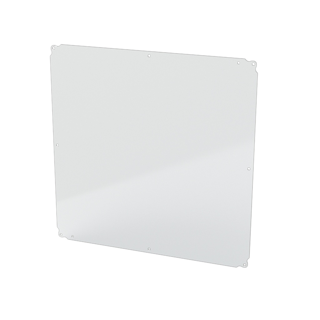 Enclosure Sub-Panel, 19" H x 19" W, Carbon Steel, Powder Coat White