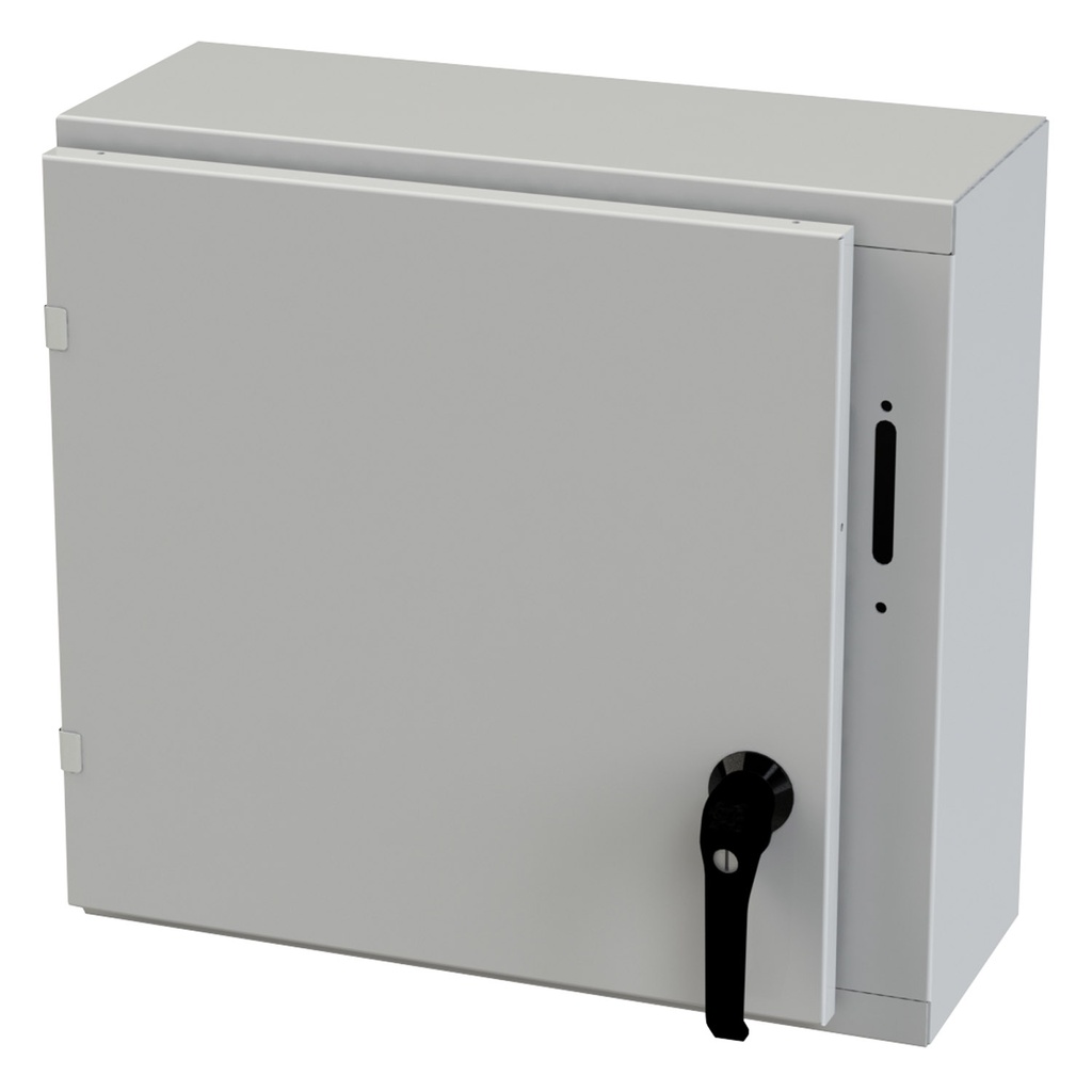 NEMA 3R Enclosure, Wallmount, 20" H x 21" W x 8" D, Carbon Steel, Powder Coat gray