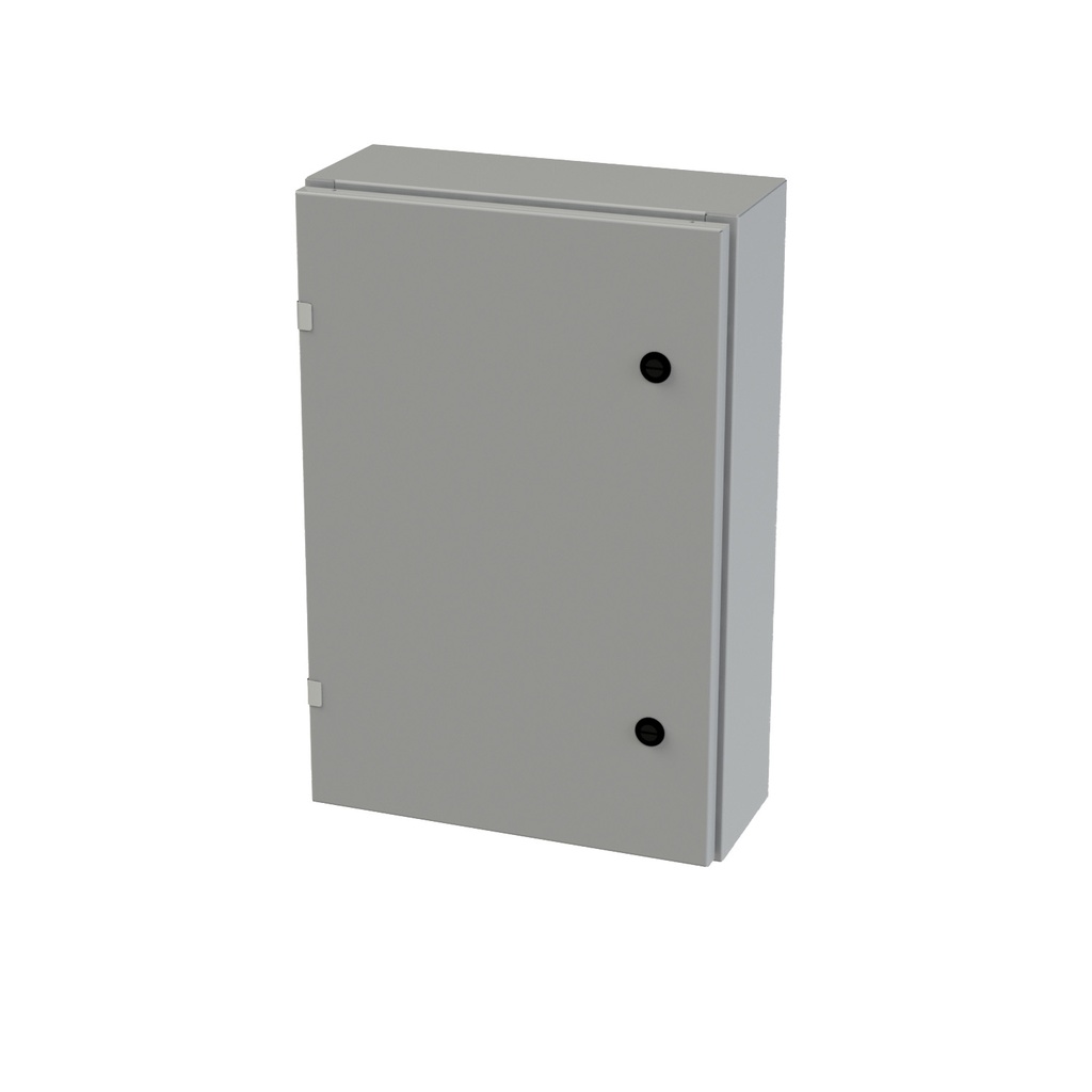 NEMA 3R, 4, 12 Enclosure, Wallmount, 24" H x 16" W x 6" D, Carbon Steel, Powder Coat gray, Heavy Duty