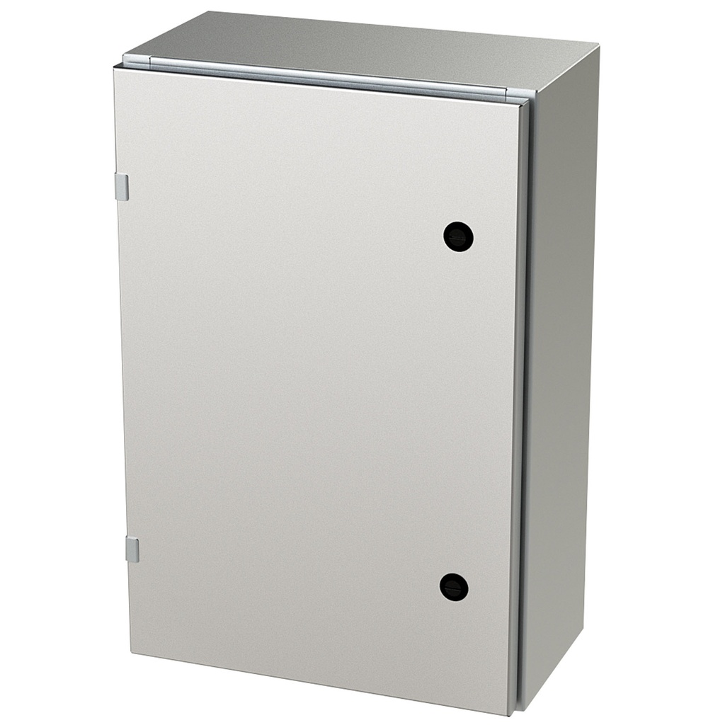 NEMA 4X Enclosure, Wallmount, 24" H x 16" W x 8" D, 304 Stainless Steel