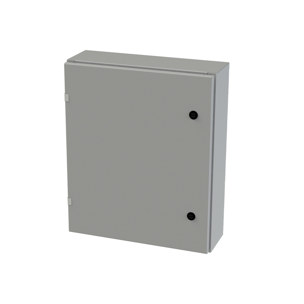 NEMA 3R, 4, 12 Enclosure, Wallmount, 24" H x 20" W x 6" D, Carbon Steel, Powder Coat gray, Heavy Duty