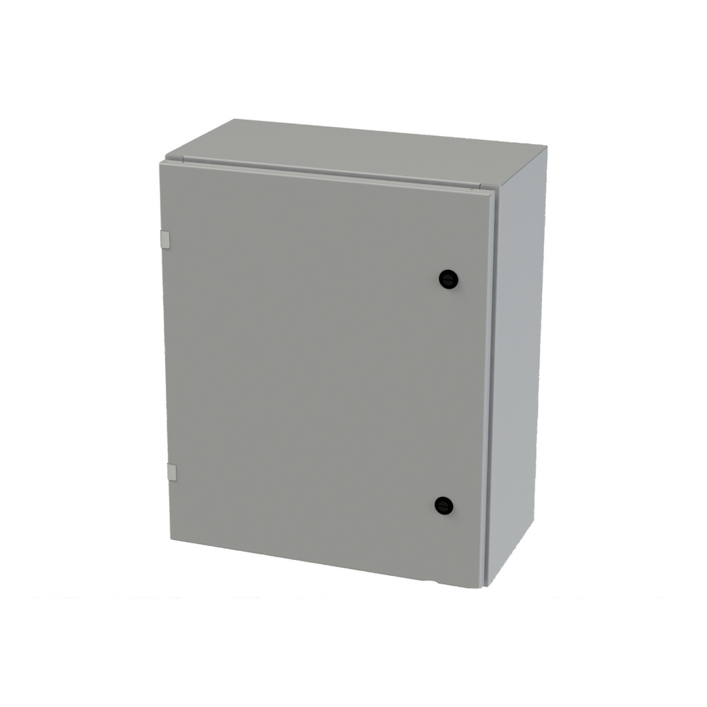 NEMA 3R, 4, 12 Enclosure, Wallmount, 24" H x 20" W x 10" D, Carbon Steel, Powder Coat gray, Heavy Duty