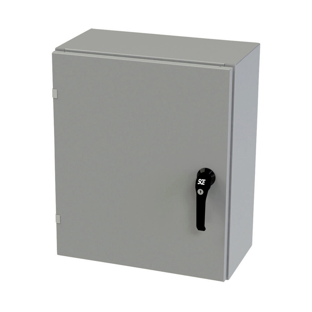 NEMA 3R, 4, 12 Enclosure, Wallmount, 24" H x 20" W x 10" D, Carbon Steel, Powder Coat gray