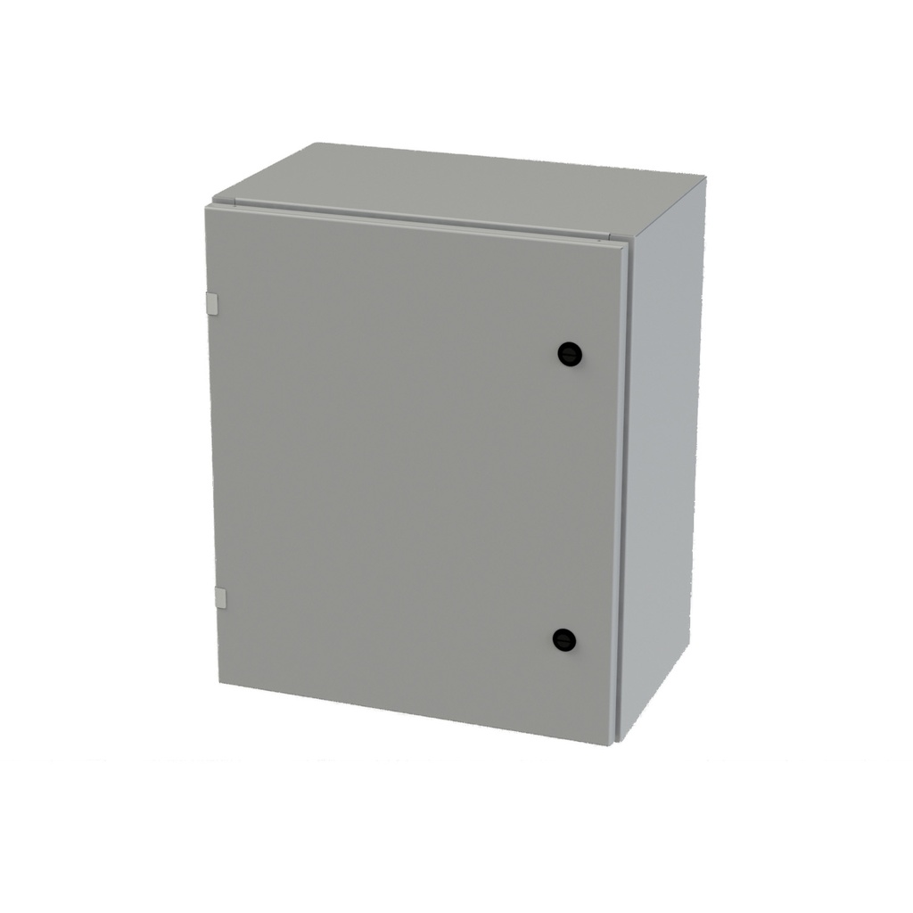 NEMA 3R, 4, 12 Enclosure, Wallmount, 24" H x 20" W x 12" D, Carbon Steel, Powder Coat gray, Heavy Duty