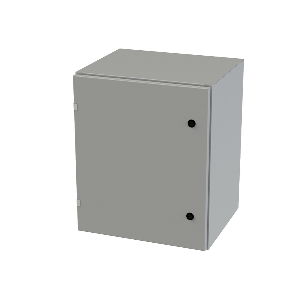 NEMA 3R, 4, 12 Enclosure, Wallmount, 24" H x 20" W x 16" D, Carbon Steel, Powder Coat gray, Heavy Duty