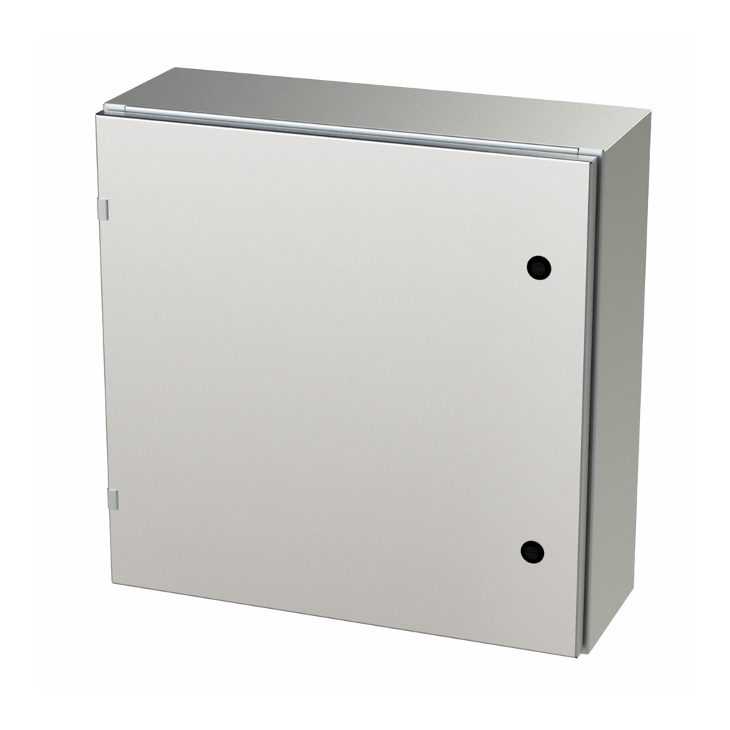 NEMA 4X Enclosure, Wallmount, 24" H x 24" W x 8" D, 304 Stainless Steel