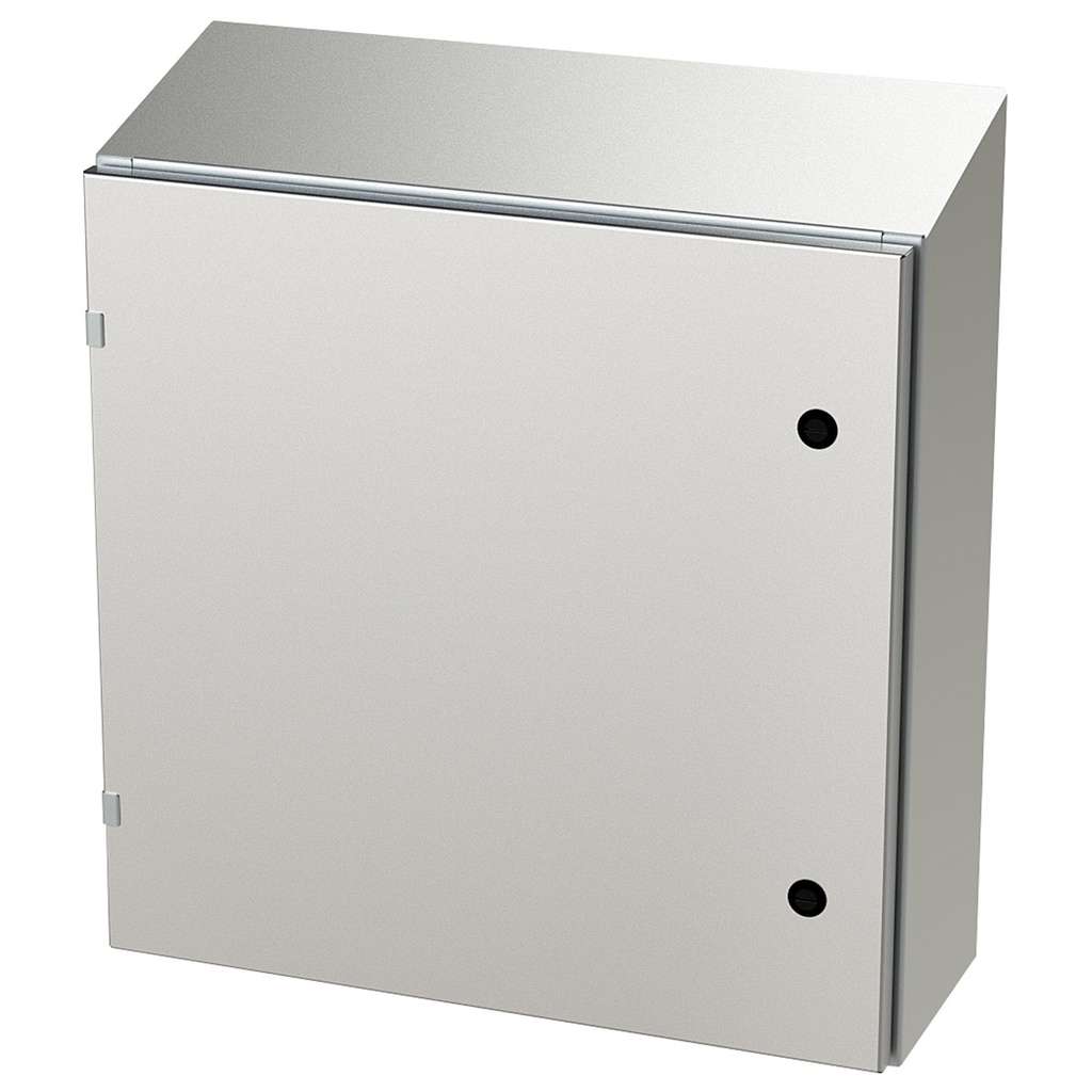 NEMA 4X Enclosure, Slope Top, Wallmount, 24" H x 24" W x 8" D, 304 Stainless Steel