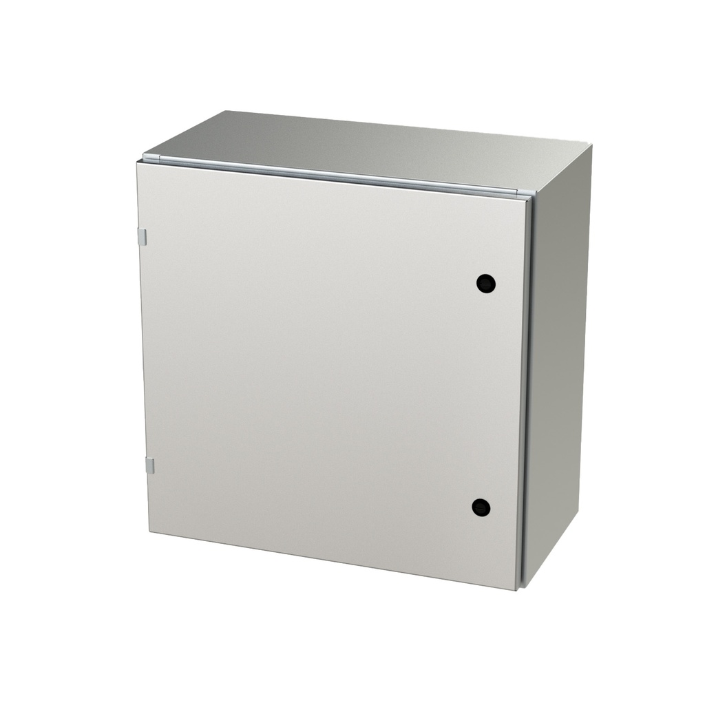 NEMA 4X Enclosure, Wallmount, 24" H x 24" W x 12" D, 304 Stainless Steel