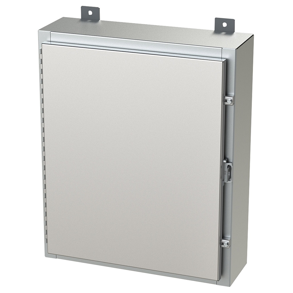 NEMA 4X Enclosure, Wallmount, 24" H x 20" W x 6" D, 304 Stainless Steel