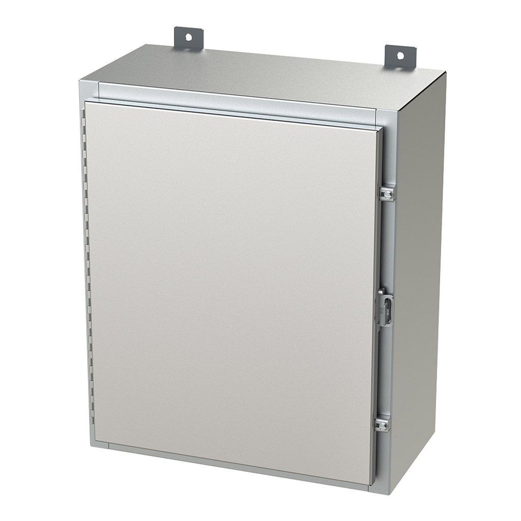 NEMA 4X Enclosure, Wallmount, 24" H x 20" W x 10" D, 304 Stainless Steel