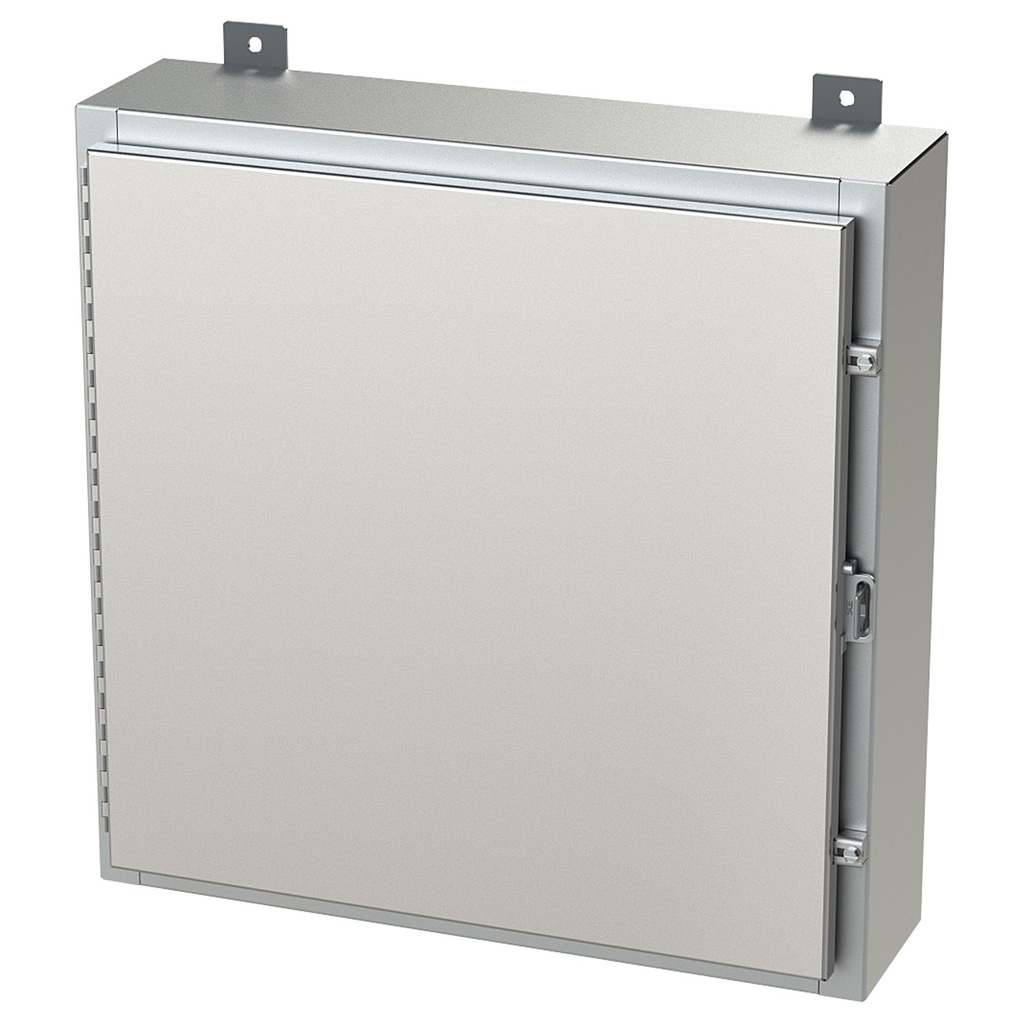 NEMA 4X Enclosure, Wallmount, 24" H x 24" W x 6" D, 304 Stainless Steel