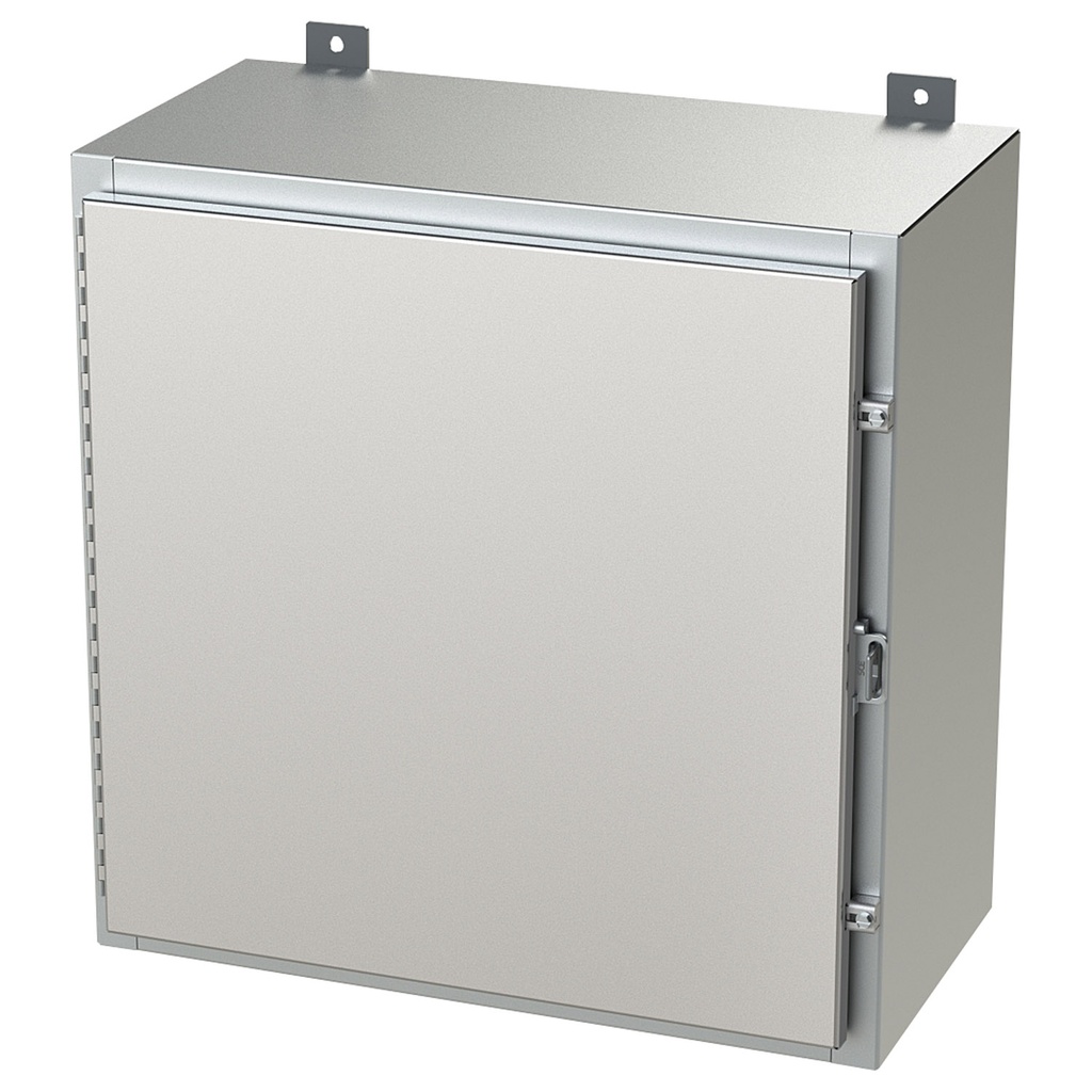 NEMA 4X Enclosure, Wallmount, 24" H x 24" W x 12" D, 304 Stainless Steel