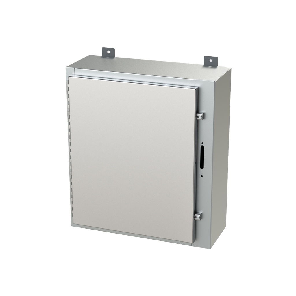 NEMA 4X Enclosure, Wallmount, 24" H x 21" W x 8" D, 304 Stainless Steel