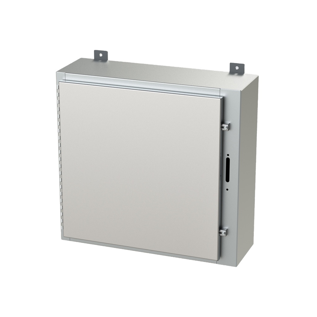 NEMA 4X Enclosure, Wallmount, 24" H x 25" W x 8" D, 304 Stainless Steel