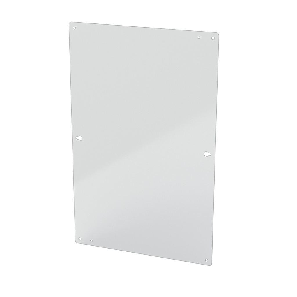 Enclosure Sub-Panel, 22" H x 14" W, Carbon Steel, Powder Coat White