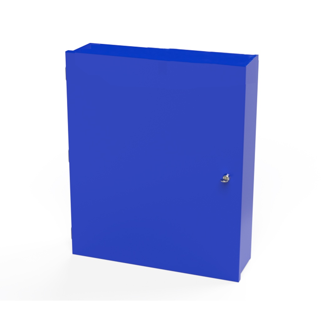 NEMA 1 Enclosure, Wallmount, 24" H x 20" W x 6" D, Carbon Steel, Powder Coat Blue