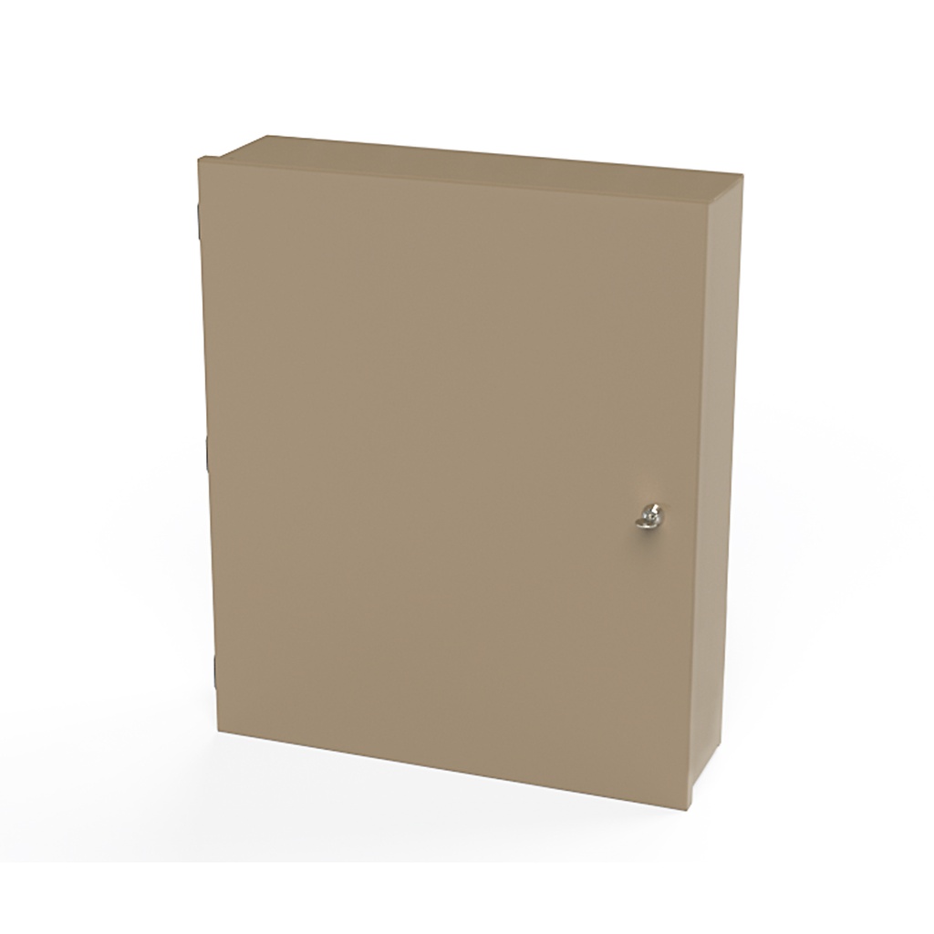 NEMA 1 Enclosure, Wallmount, 24" H x 20" W x 6" D, Carbon Steel, Powder Coat Tan