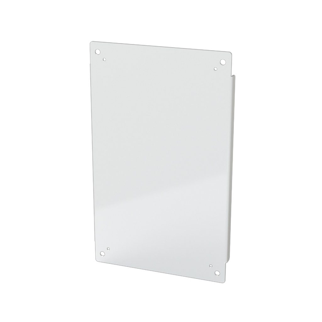 Enclosure Sub-Panel, 21" H x 13" W, Carbon Steel, Powder Coat White