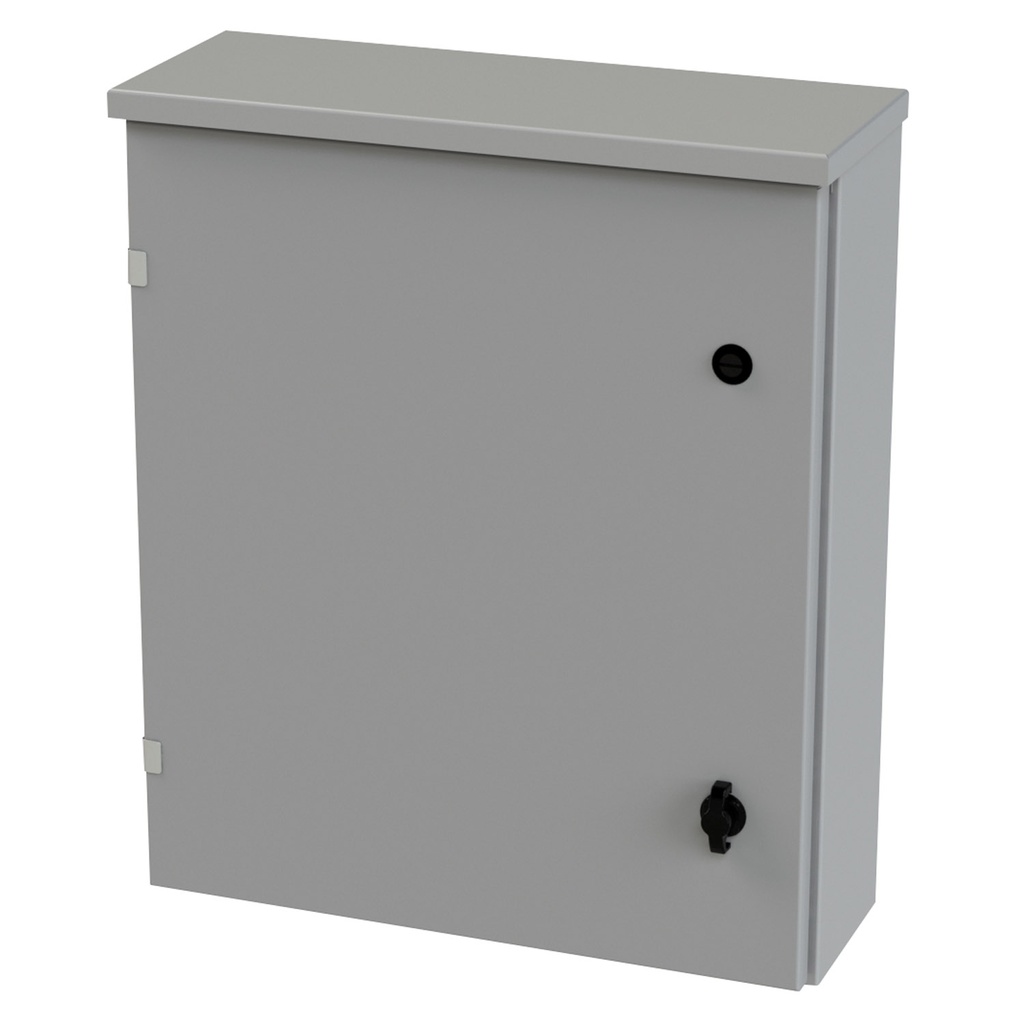 NEMA 3R Enclosure, Wallmount, 24" H x 20" W x 6" D, Galvannealed Steel, gray