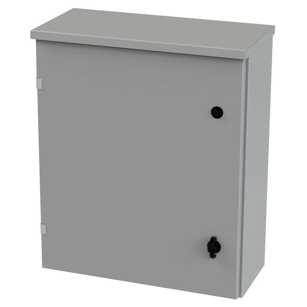 NEMA 3R Enclosure, Wallmount, 24" H x 20" W x 8" D, Galvannealed Steel, gray