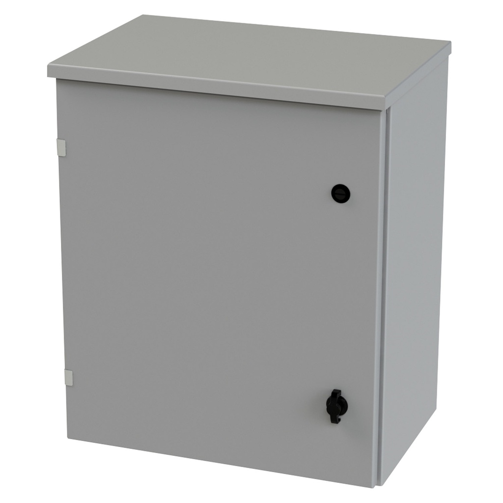 NEMA 3R Enclosure, Wallmount, 24" H x 20" W x 12" D, Galvannealed Steel, gray