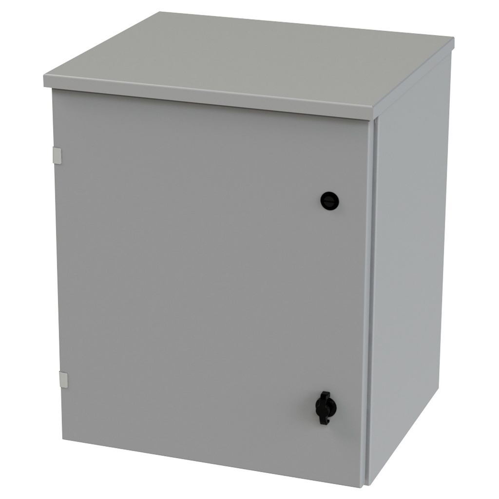 NEMA 3R Enclosure, Wallmount, 24" H x 20" W x 16" D, Galvannealed Steel, gray