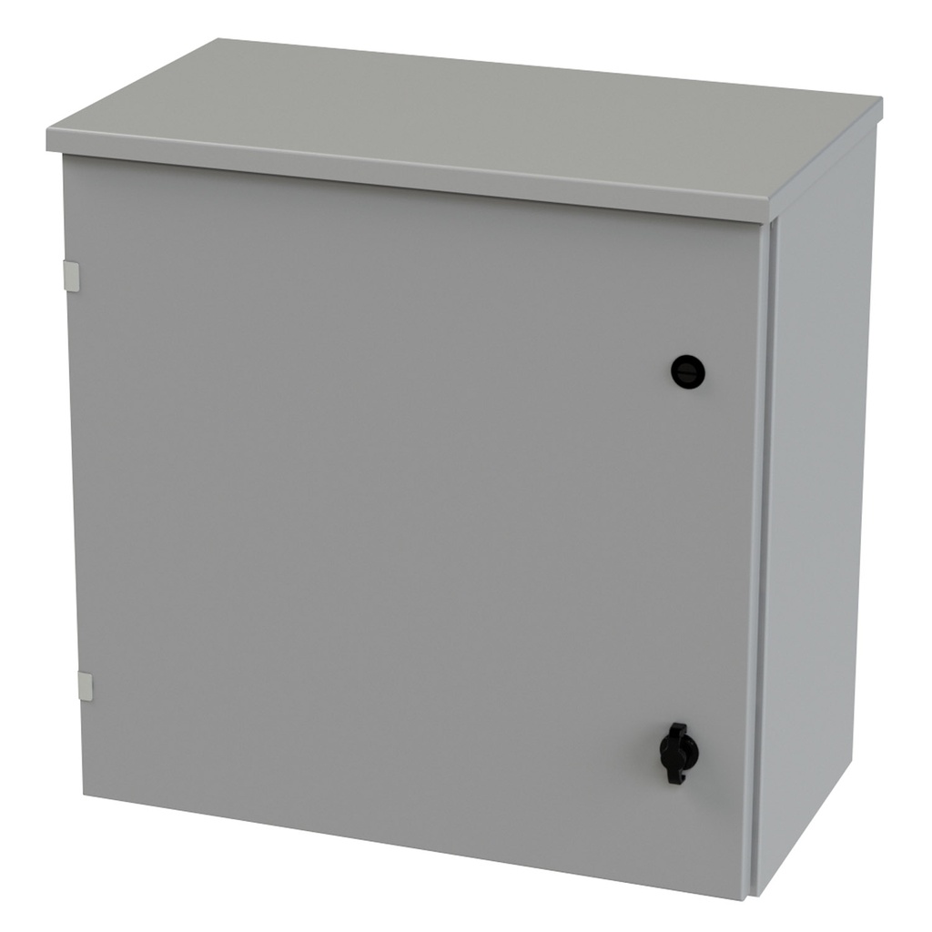 NEMA 3R Enclosure, Wallmount, 24" H x 24" W x 12" D, Galvannealed Steel, gray