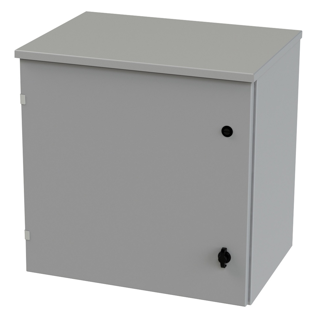 NEMA 3R Enclosure, Wallmount, 24" H x 24" W x 16" D, Galvannealed Steel, gray