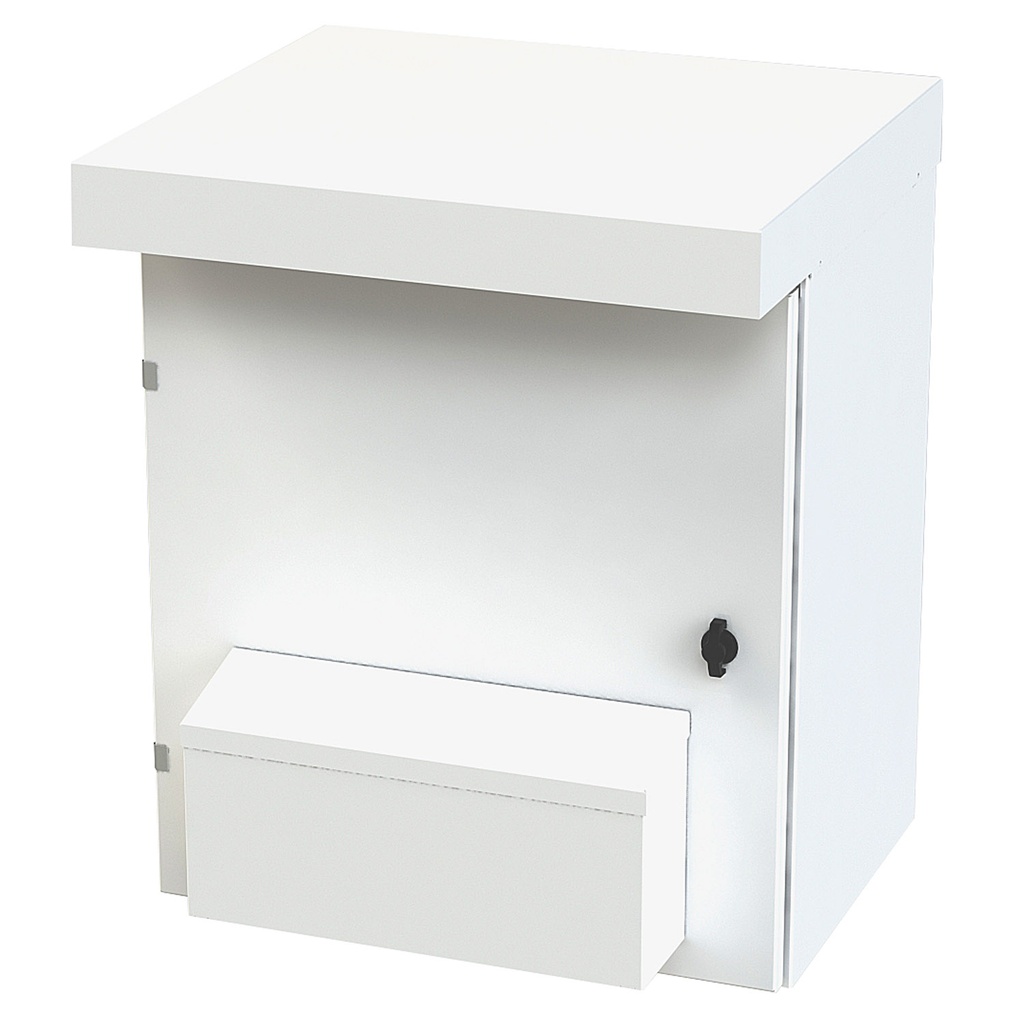 NEMA 3R Enclosure, Wallmount, 29" H x 24" W x 16" D, Carbon Steel, Powder Coat White