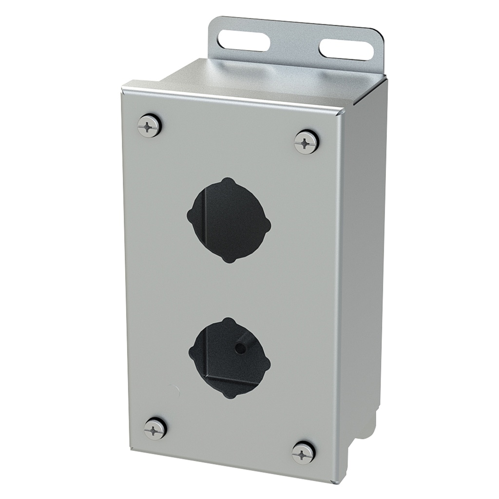 Push Button Enclosure, 30.5mm, 2 Hole, 304 Stainless Steel, NEMA 4X