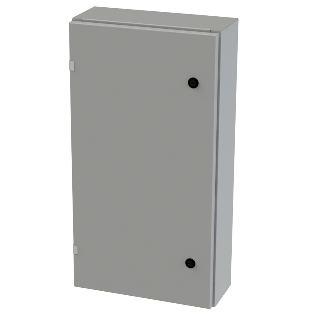 NEMA 3R, 4, 12 Enclosure, Wallmount, 30" H x 16" W x 6" D, Carbon Steel, Powder Coat gray, Heavy Duty