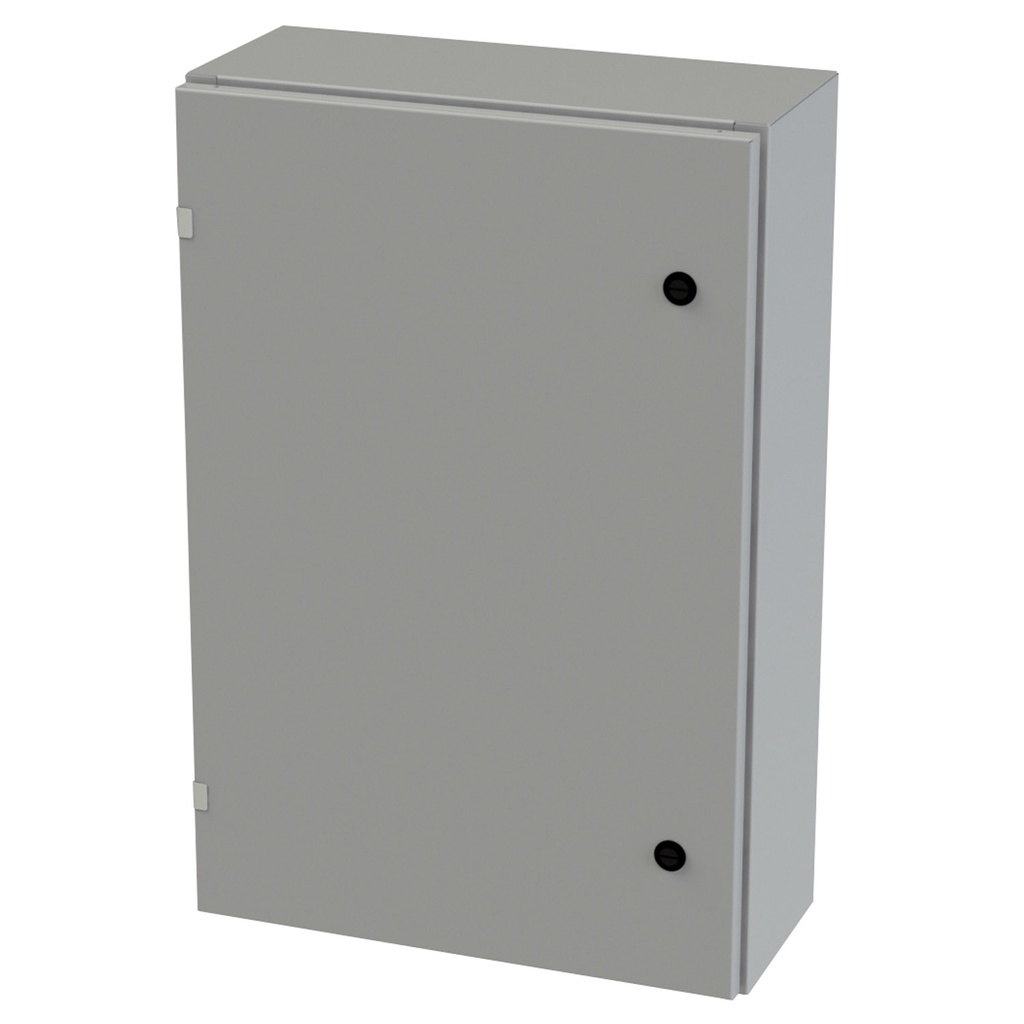 NEMA 3R, 4, 12 Enclosure, Wallmount, 30" H x 20" W x 8" D, Carbon Steel, Powder Coat gray, Heavy Duty