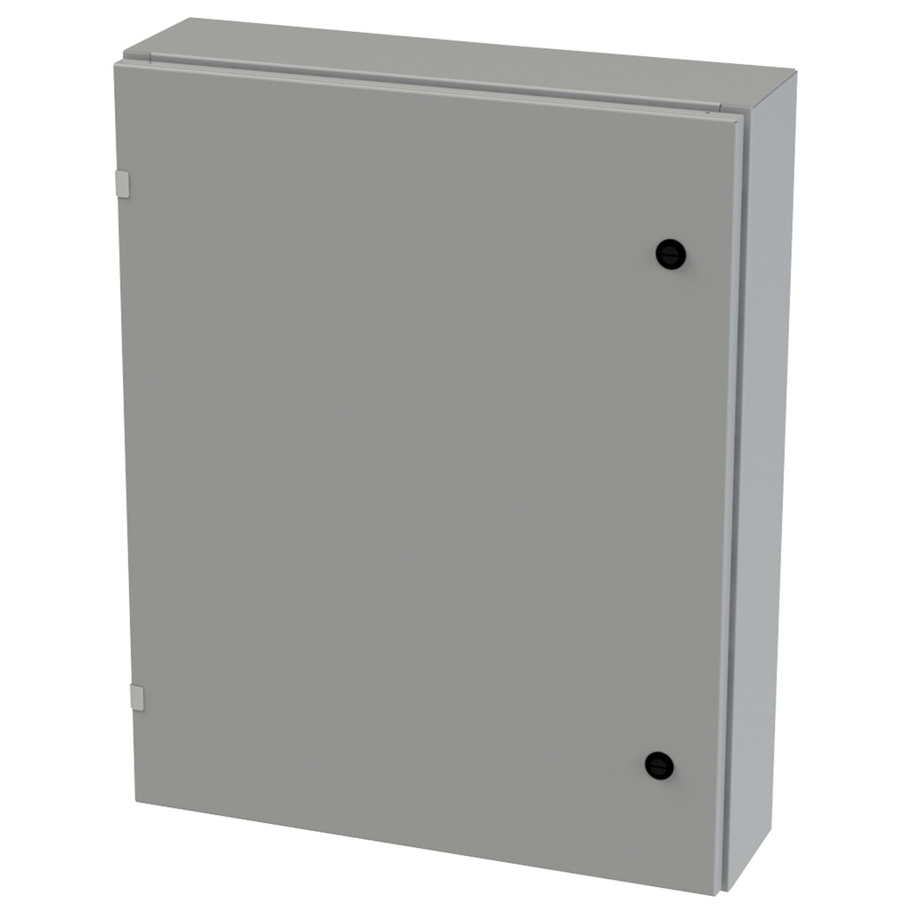 NEMA 3R, 4, 12 Enclosure, Wallmount, 30" H x 24" W x 6" D, Carbon Steel, Powder Coat gray, Heavy Duty