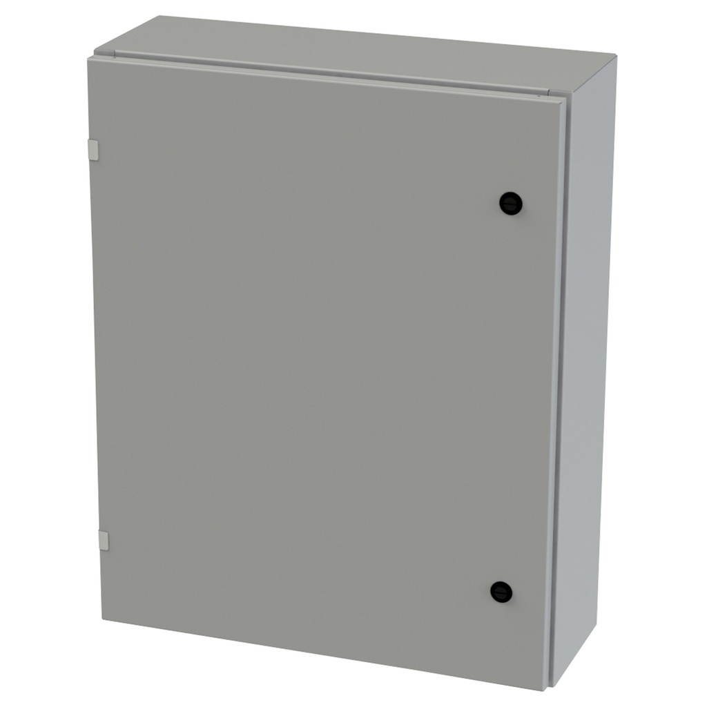 NEMA 3R, 4, 12 Enclosure, Wallmount, 30" H x 24" W x 8" D, Carbon Steel, Powder Coat gray, Heavy Duty