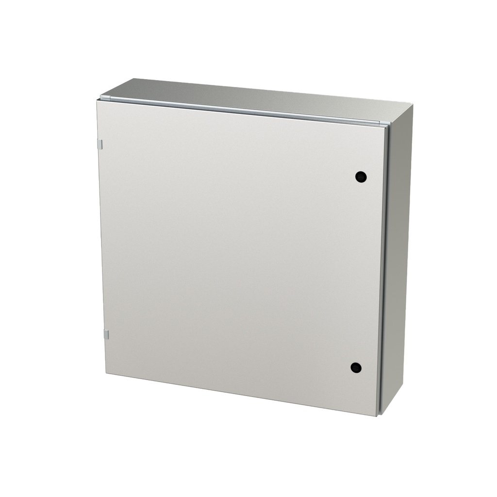 NEMA 4X Enclosure, Wallmount, 30" H x 30" W x 8" D, 304 Stainless Steel