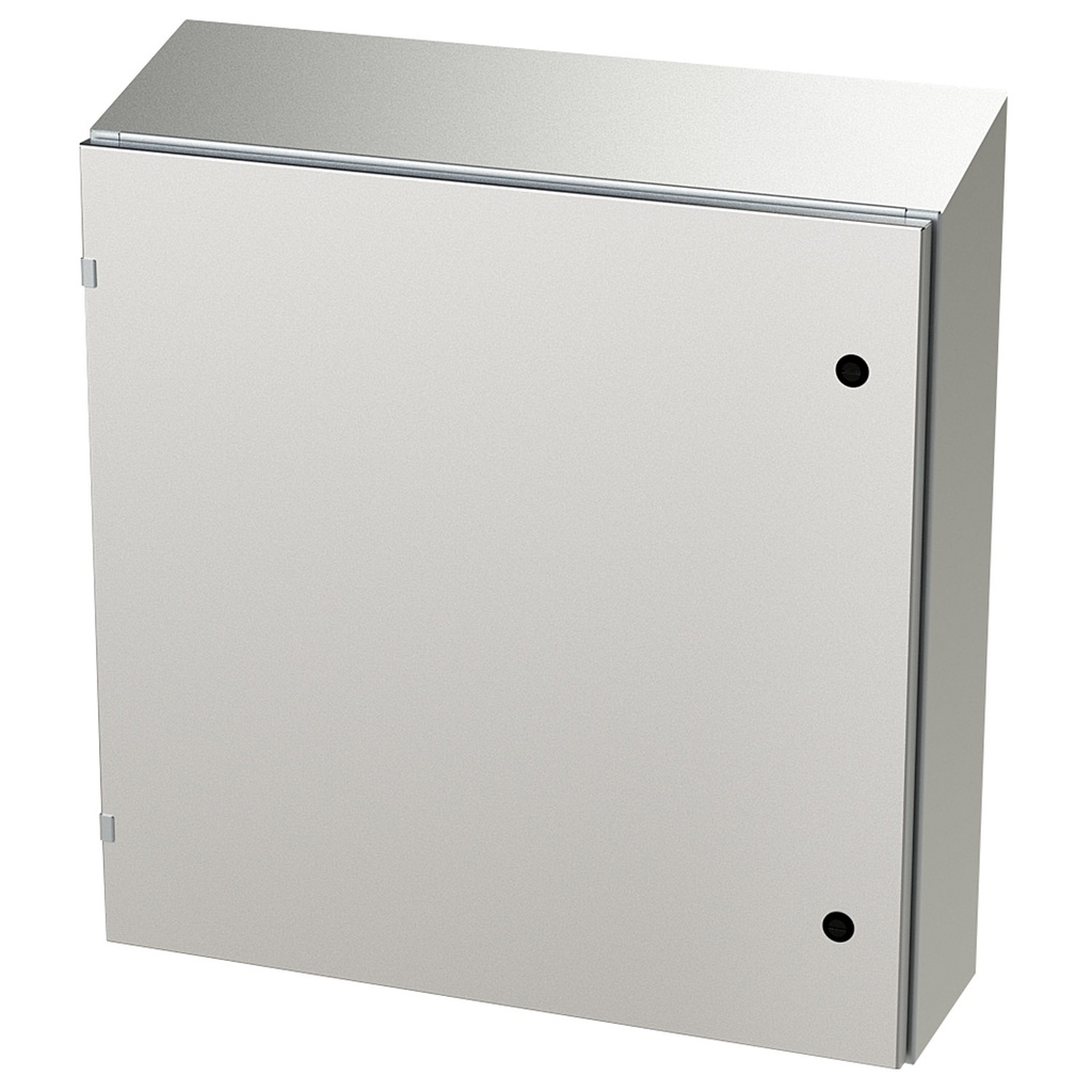 NEMA 4X Enclosure, Slope Top, Wallmount, 30" H x 30" W x 8" D, 304 Stainless Steel